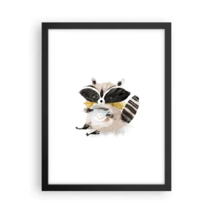 Poszter fehér keretben - A barátom a mosómedve - 30x40 cm