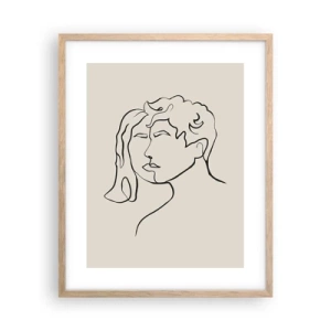 Poszter világos tölgy keretben - És egységgé vált - 40x50 cm