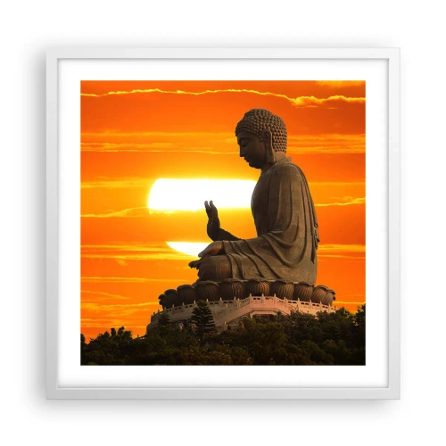 Poszter fekete keretben - Félelem nélkül a világtól - 50x50 cm