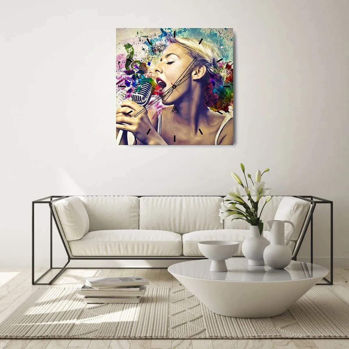 Falióra, Óra - Fesd meg a világot a hangoddal - 40x40 cm