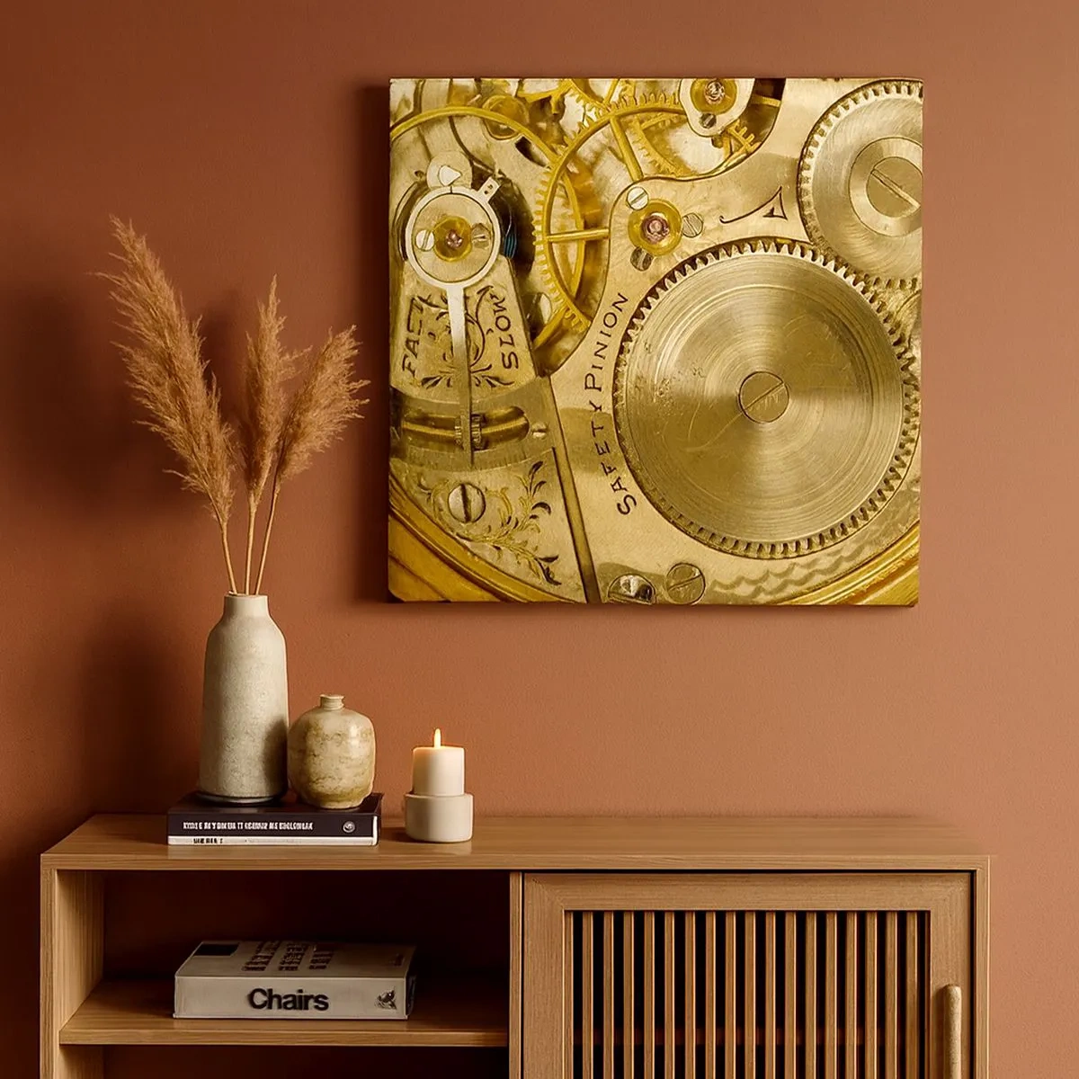 Vászonkép - Haladj a korral - 30x30 cm