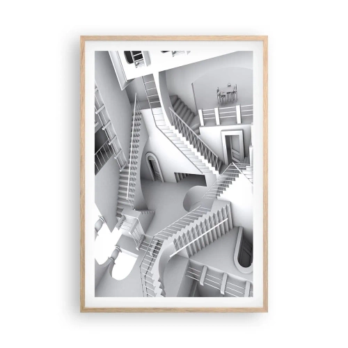 Poszter világos tölgy keretben - A tér paradoxonjai - 61x91 cm