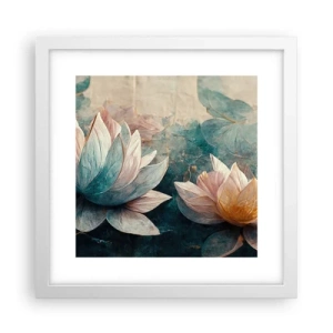 Poszter fekete keretben - Tavi csillagok - 30x30 cm