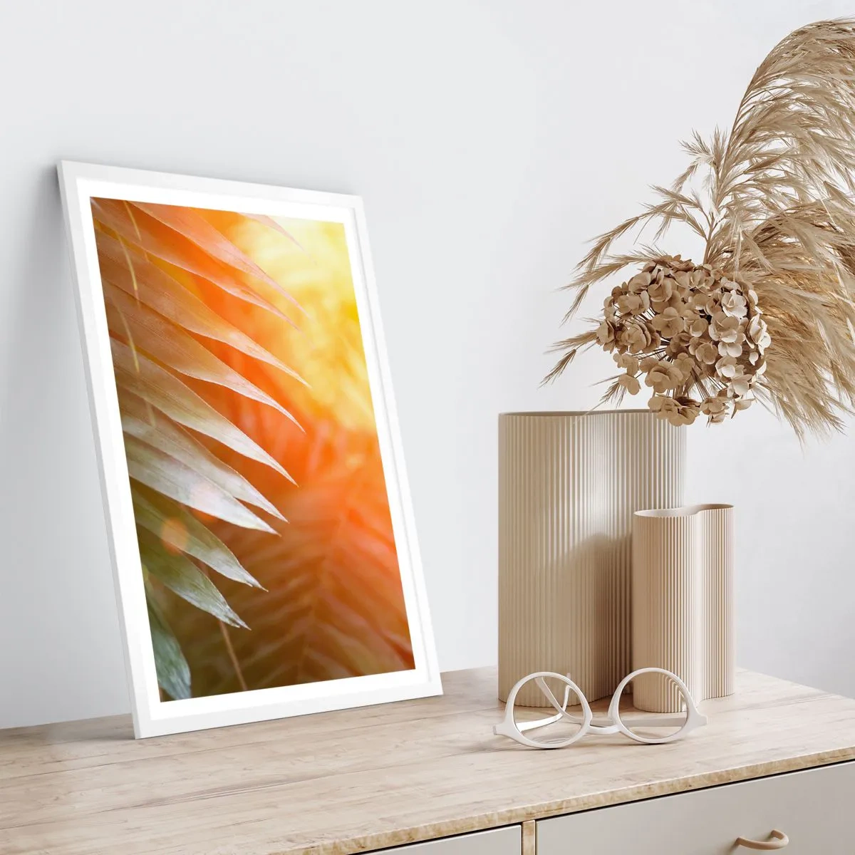 Poszter fekete keretben - Reggel a dzsungelben - 50x70 cm