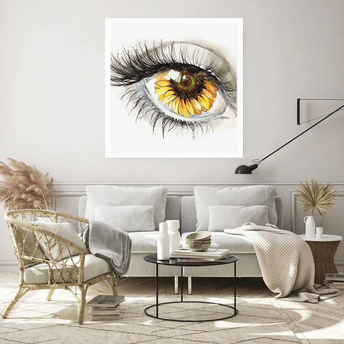 Poszter - Tekintet forró mint a nyár - 40x40 cm