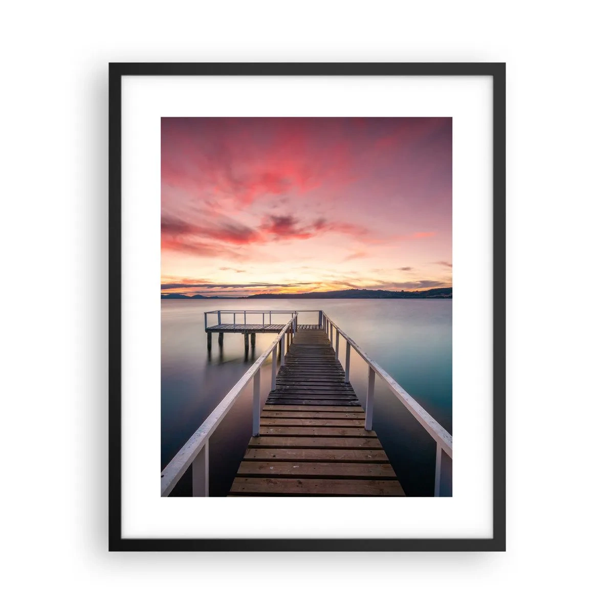 Poszter fehér keretben - Az este szelíd lángja - 40x50 cm