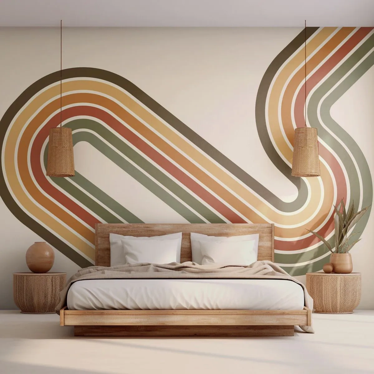 Fotótapéta Premium Canvas - Cikkcakkban a célba - Absztrakció, Darab, Modern minta - 250x175 cm
