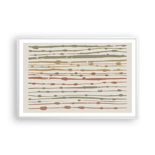 Poszter fekete keretben - Zenei színjegyzetelés - 91x61 cm