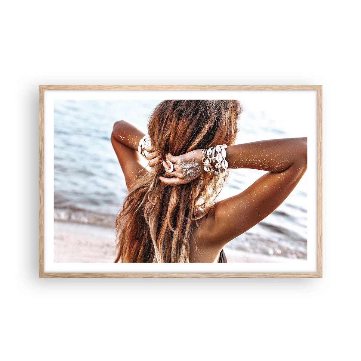 Poszter világos tölgy keretben - A víz és a nap testvére - 91x61 cm