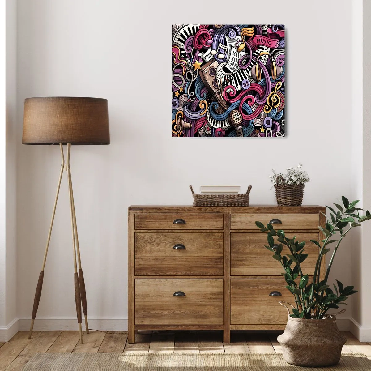 Falióra, Óra - Bonyolult dallam - 40x40 cm