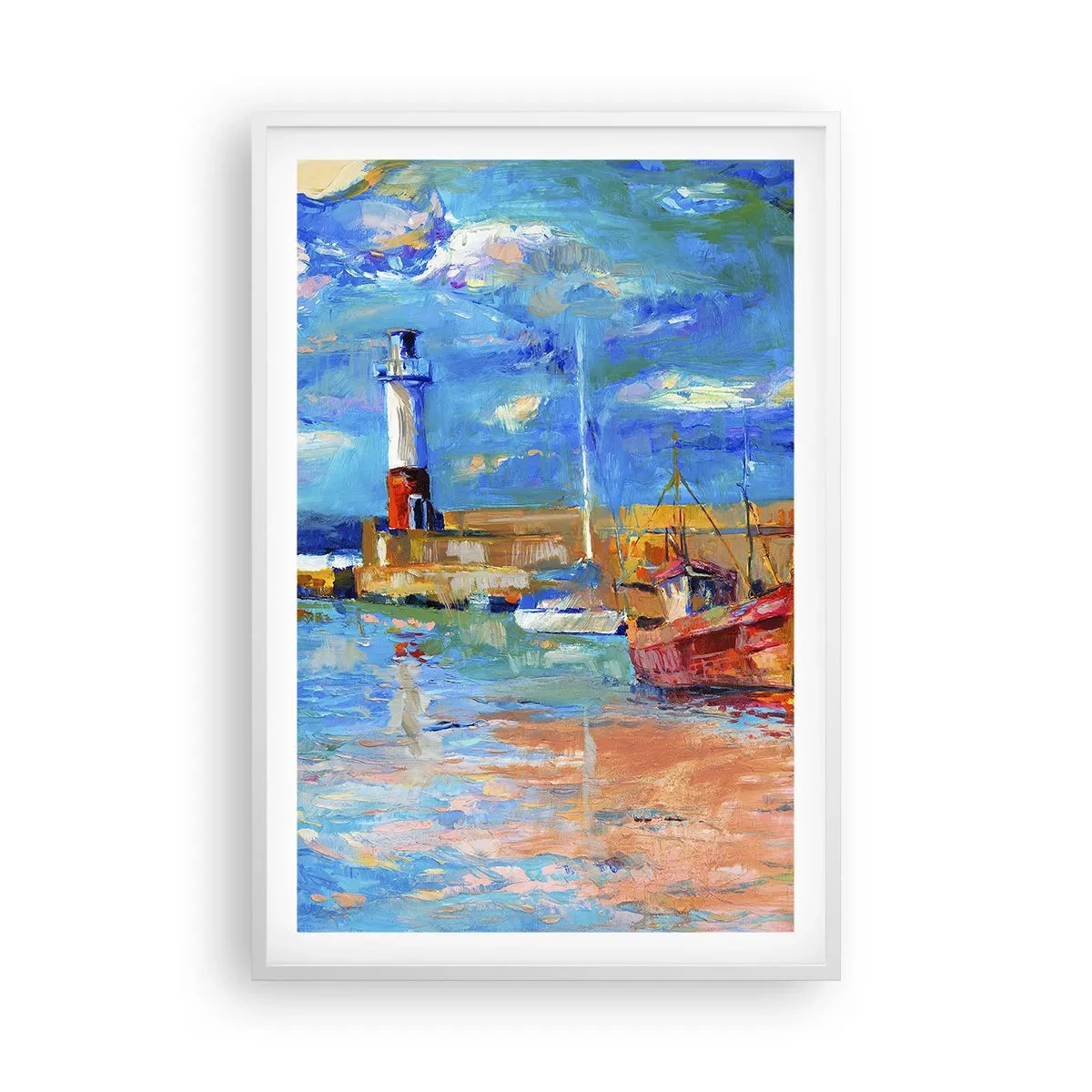 Poszter fekete keretben - Egy délután a szivárványos öbölben - 61x91 cm