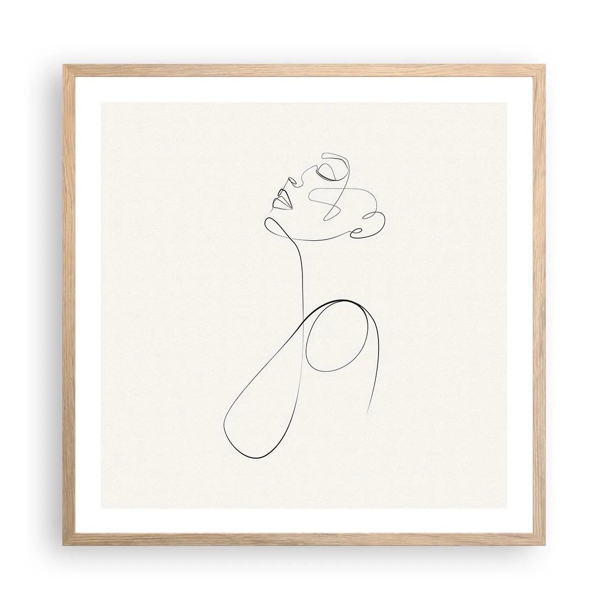 Poszter világos tölgy keretben - Álmokban hurkolt - 60x60 cm