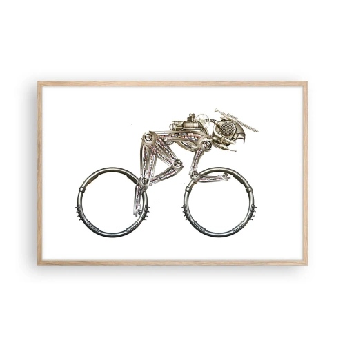 Poszter világos tölgy keretben - Remek gép - 91x61 cm