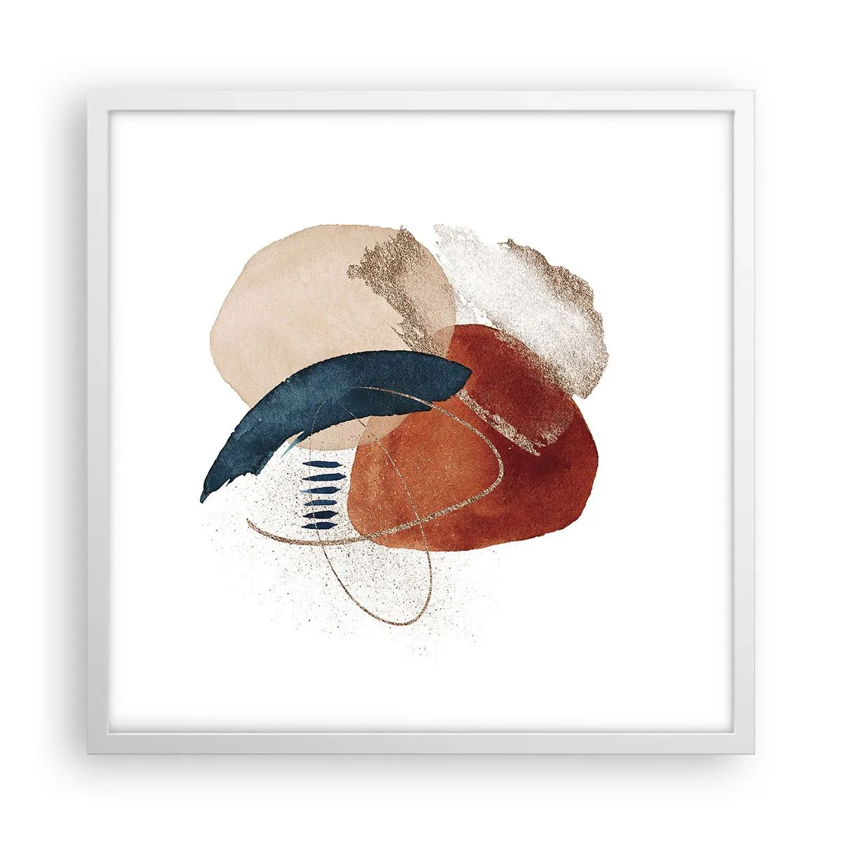 Poszter fekete keretben - Ovális kompozíció - 50x50 cm