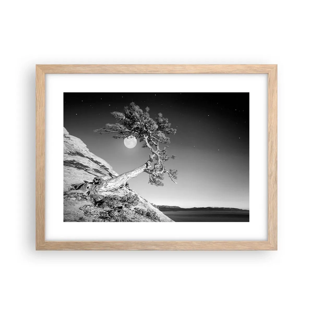 Poszter világos tölgy keretben - Győztes harcos - 40x30 cm