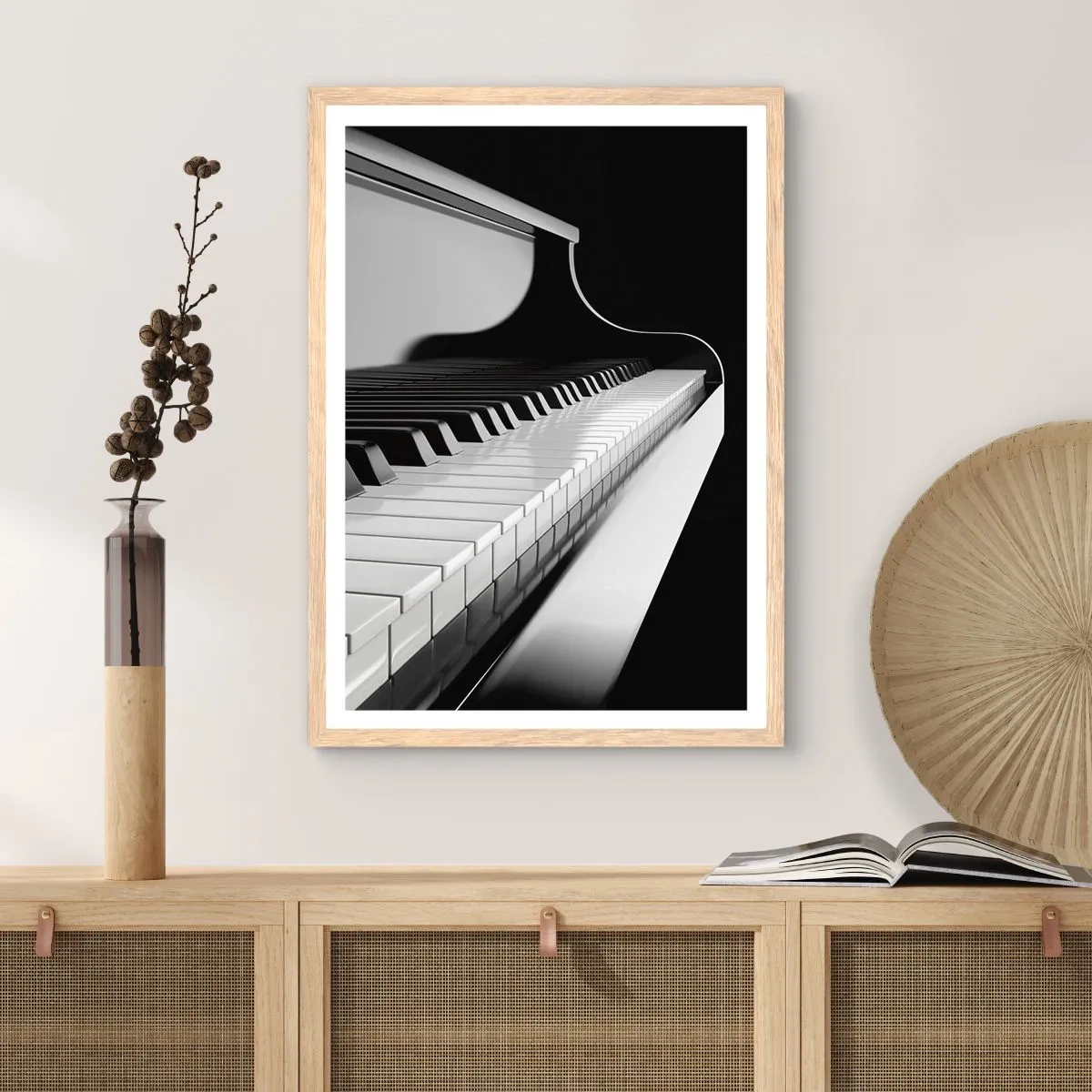 Poszter világos tölgy keretben - A formák és színek harmóniája - 50x70 cm