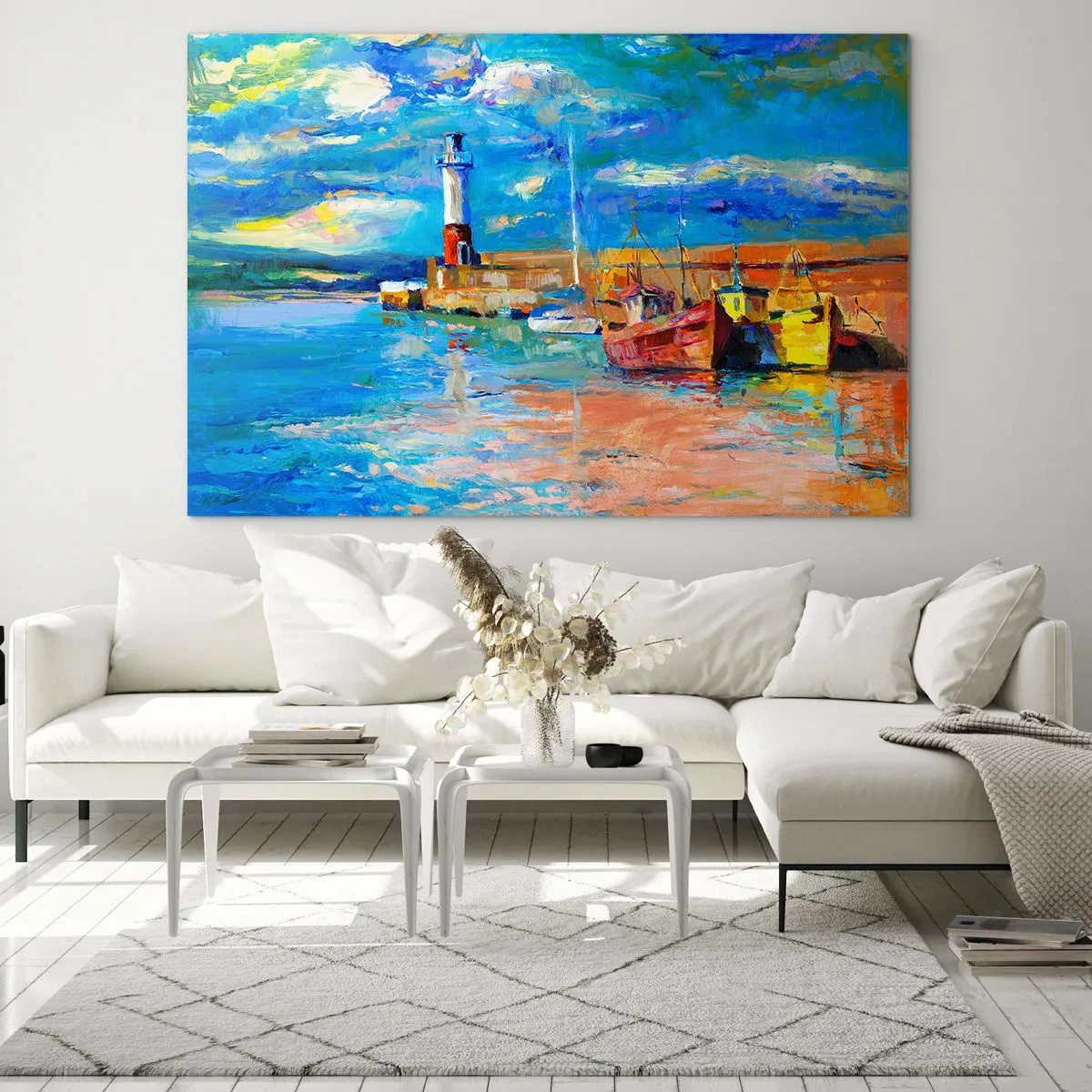 Üveg kép - Egy délután a szivárványos öbölben - 100x70 cm