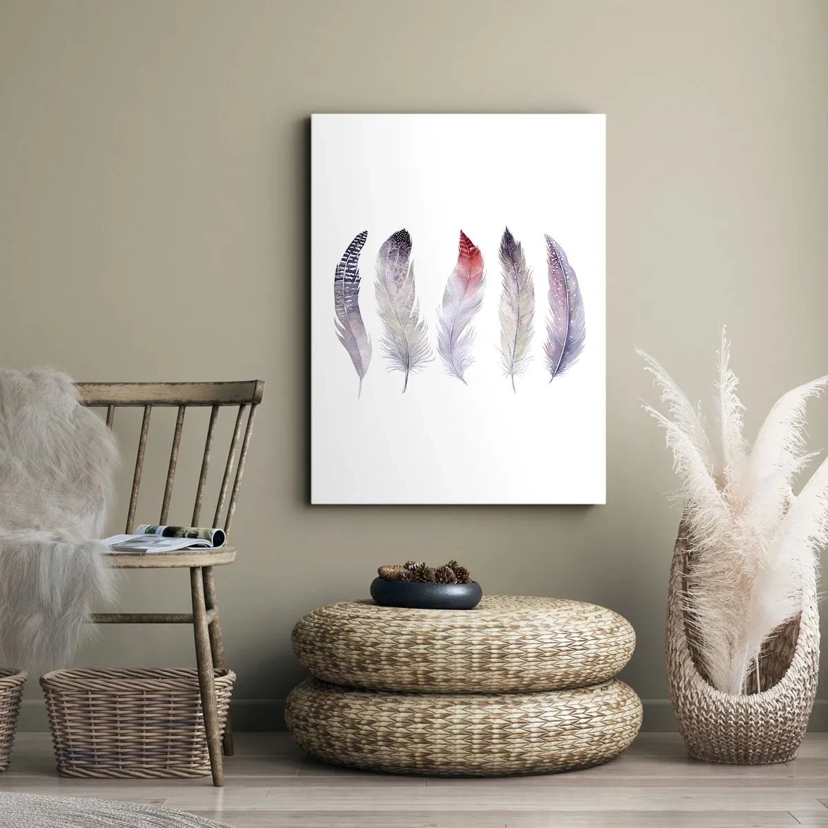 Vászonkép - Gyengéd, mint a sokszínű köd - 80x120 cm