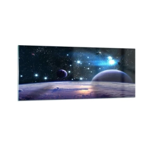 Üveg kép - Még mindig egyedül? - 100x40 cm