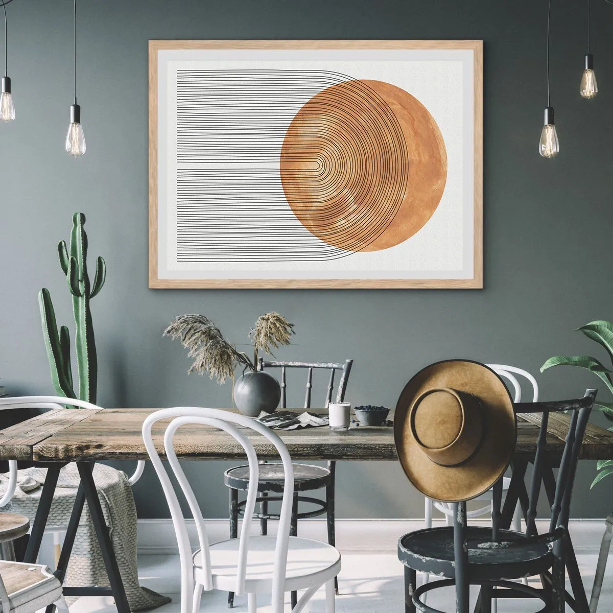 Poszter világos tölgy keretben - Egy napsütéses kompozíció - 70x50 cm