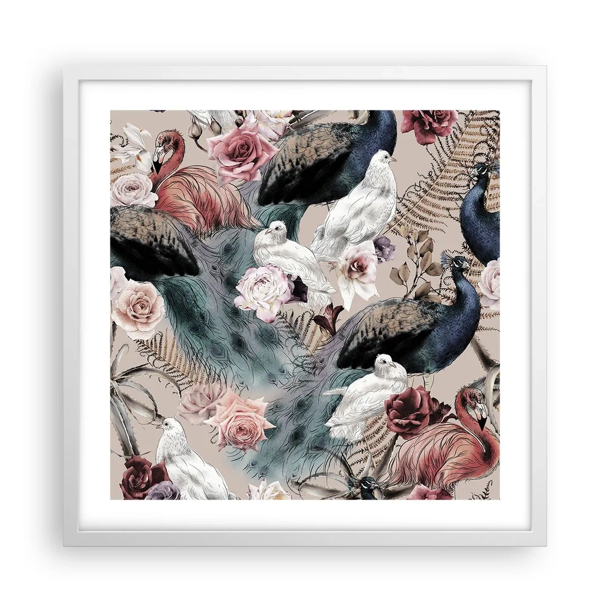 Poszter fekete keretben - A palota kertjében - 50x50 cm