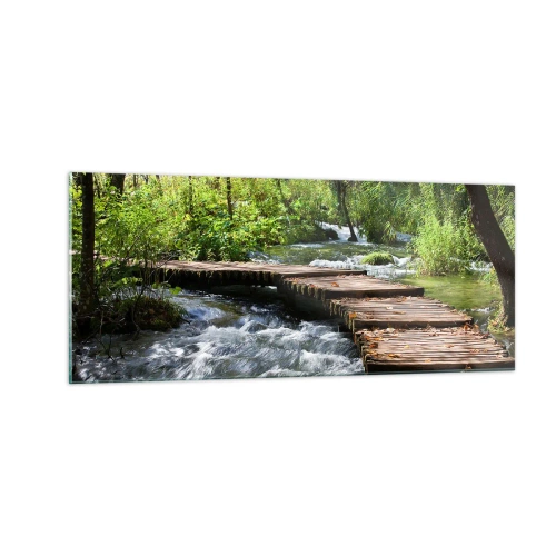 Üveg kép - A habzó zuhatag felett - 100x40 cm