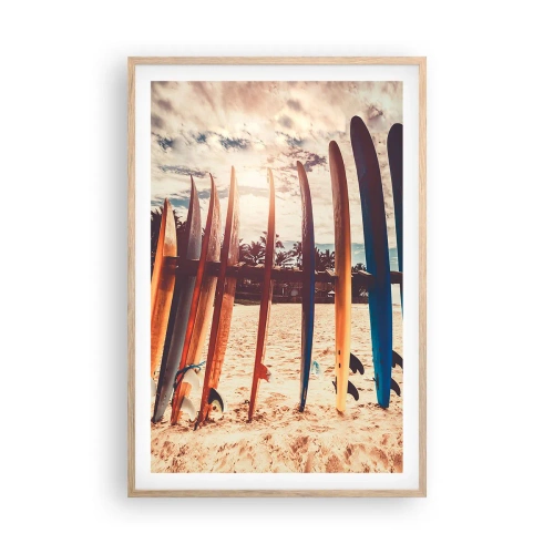 Poszter világos tölgy keretben - Jó éjszakát, holnapig - 61x91 cm