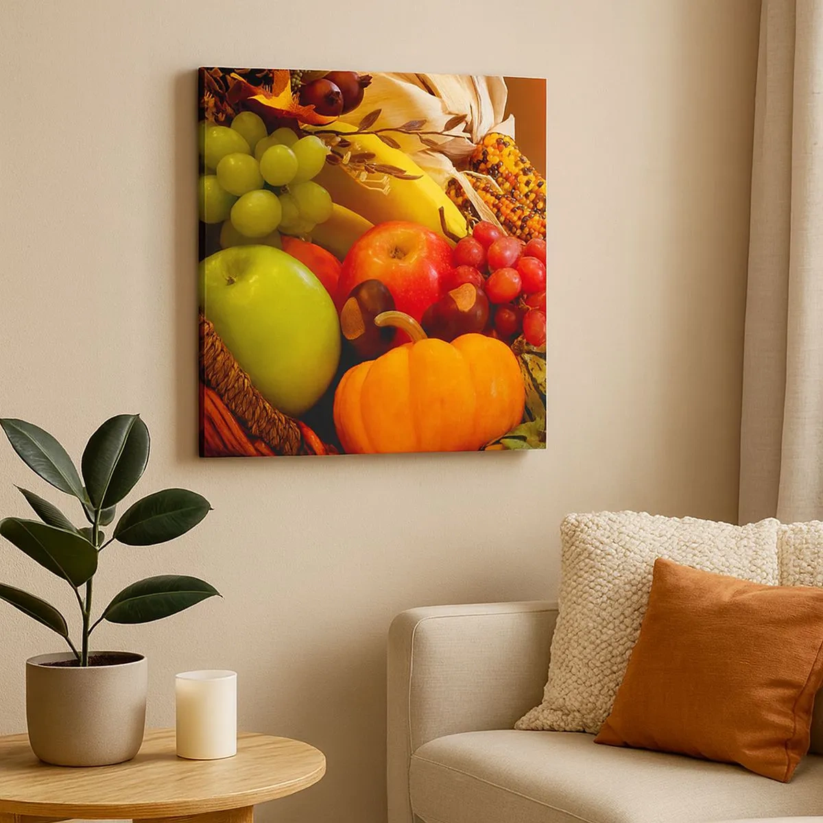 Vászonkép - Bőség kosara - 30x30 cm