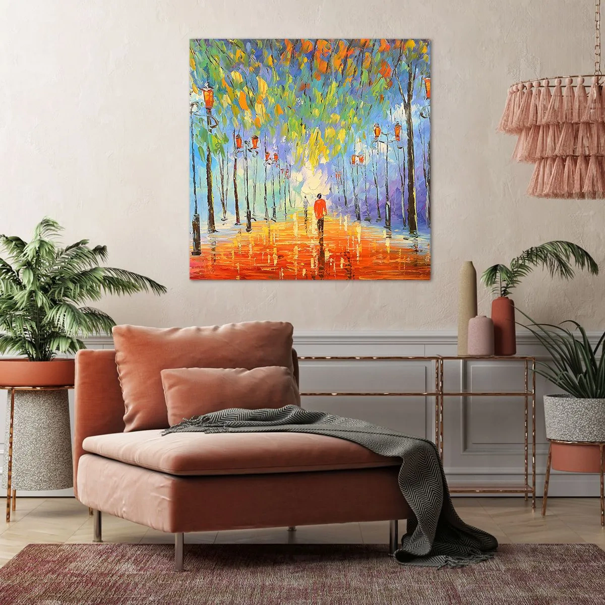 Vászonkép - Eső éjszakai dala - 50x50 cm