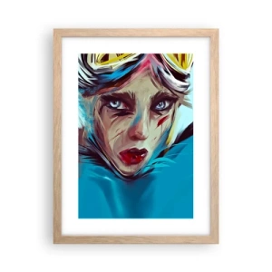 Poszter világos tölgy keretben - Utcai harcos - 30x40 cm