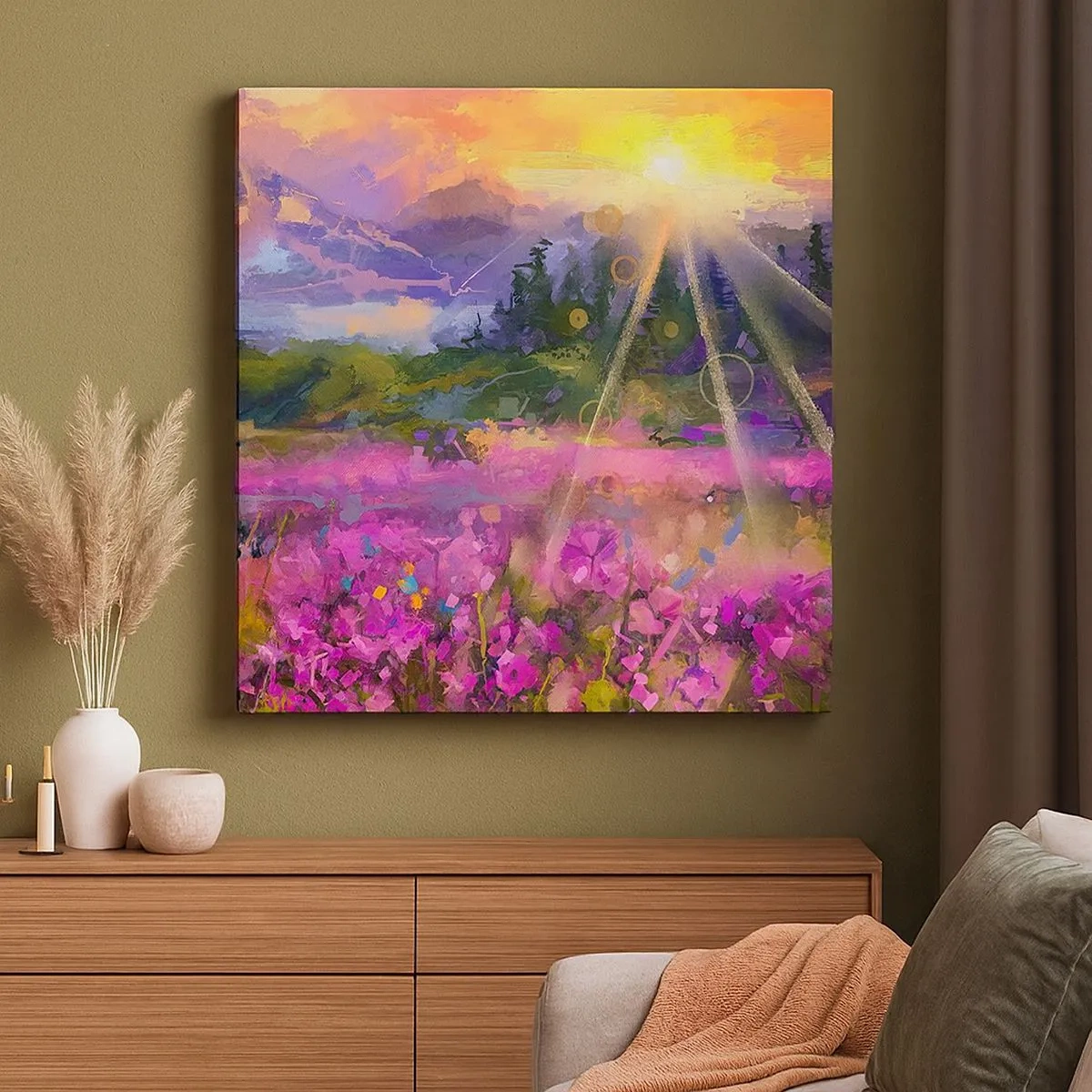 Vászonkép - A völgyben a nap védelme alatt - 30x30 cm