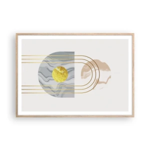 Poszter világos tölgy keretben - Fényerő és ragyogás - 100x70 cm