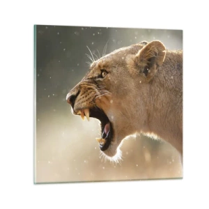 Üveg kép - Próbálj meg nem hallgatni - 70x70 cm