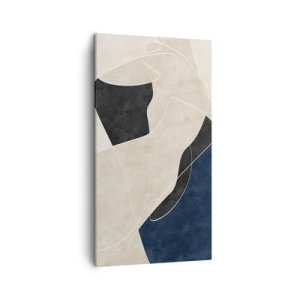 Vászonkép - Absztrakt kompozíció - az árnyalatok kontrasztja - 45x80 cm