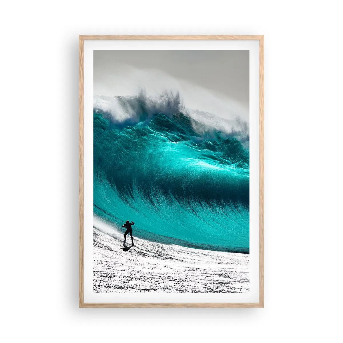 Poszter világos tölgy keretben - Kihívás elfogadva - 61x91 cm