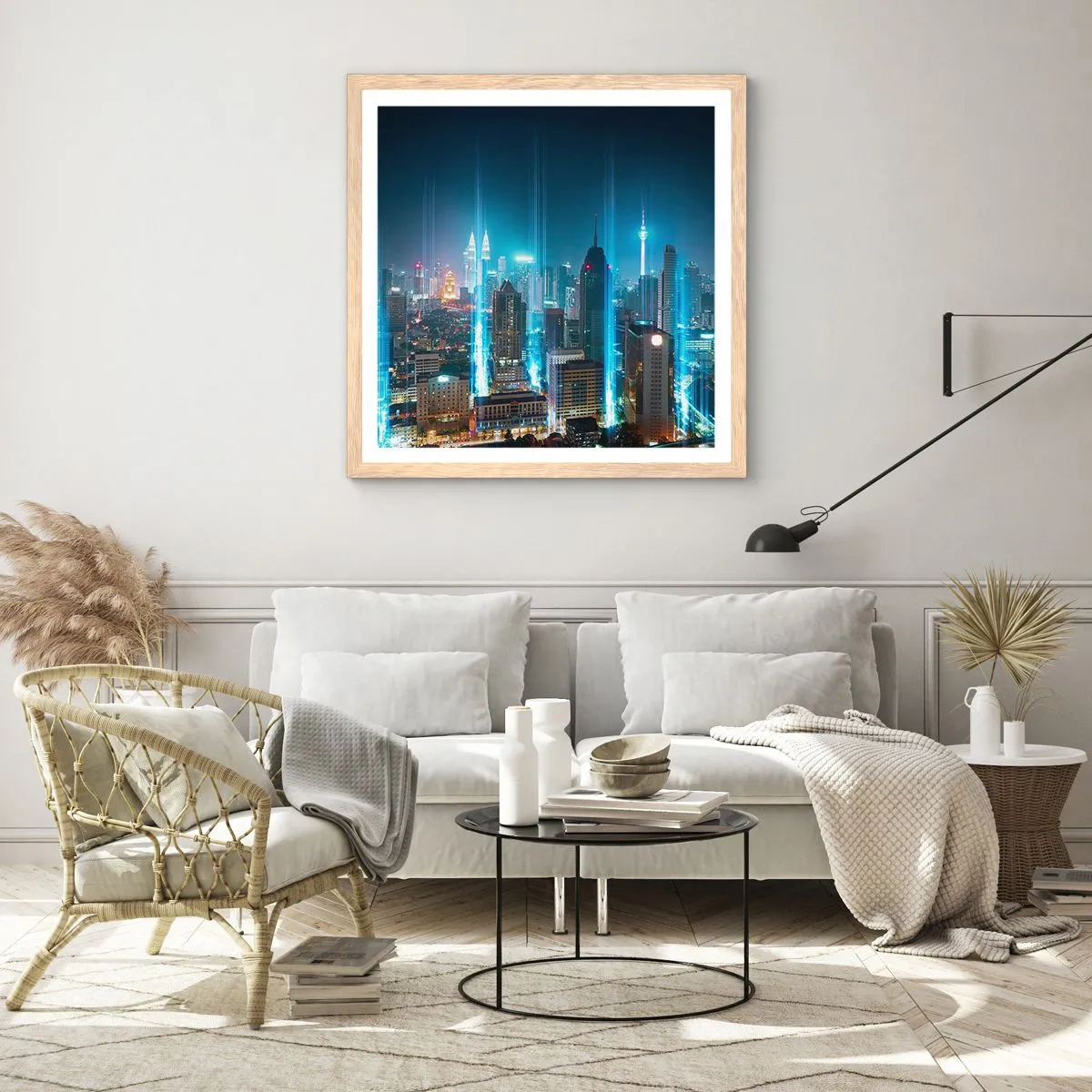 Poszter világos tölgy keretben - Mennyországba Berlini módszerrel - 30x30 cm