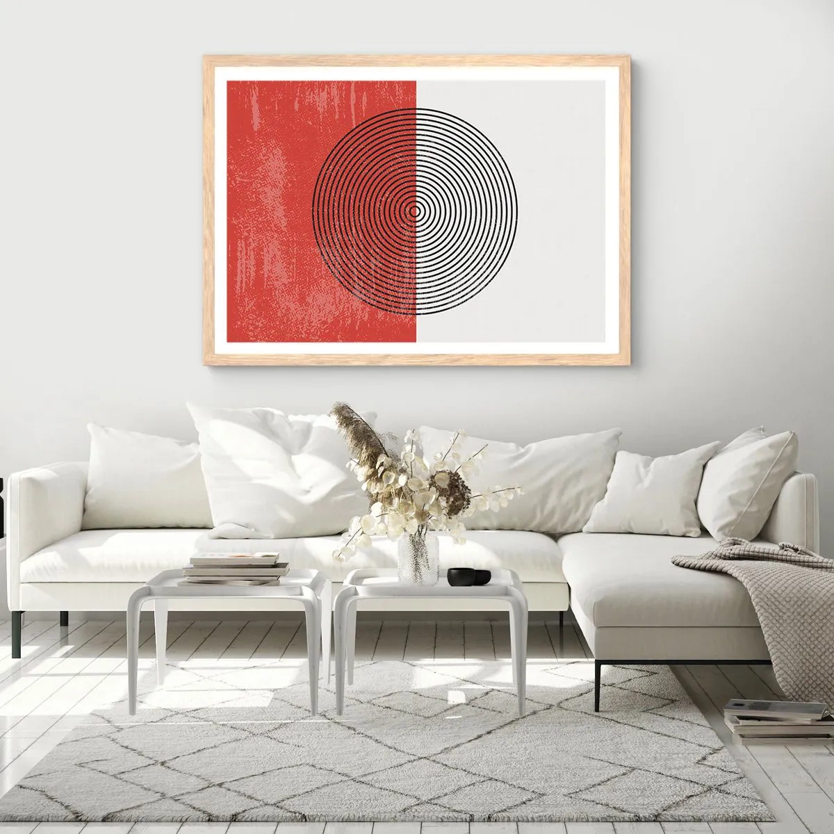 Poszter világos tölgy keretben - Pont a célba - 70x50 cm