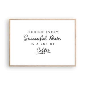 Poszter világos tölgy keretben - A siker titka - 100x70 cm