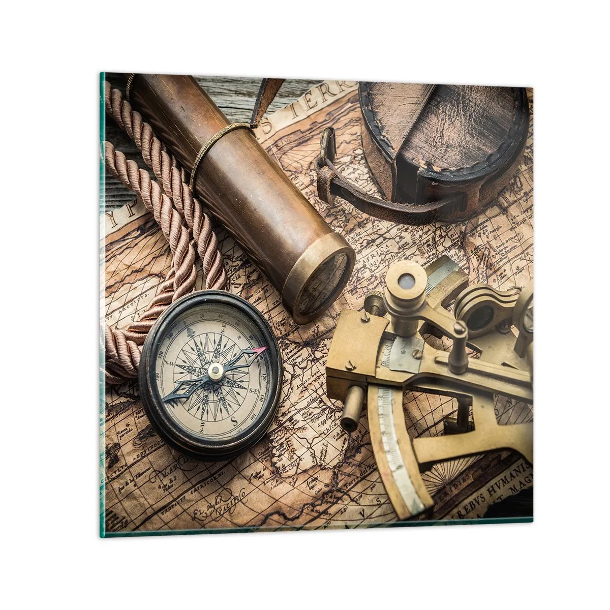 Üveg kép - Állítson be egy irányt - 70x70 cm