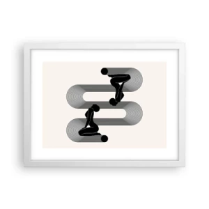 Poszter fekete keretben - Érzéki szimmetria - 40x30 cm