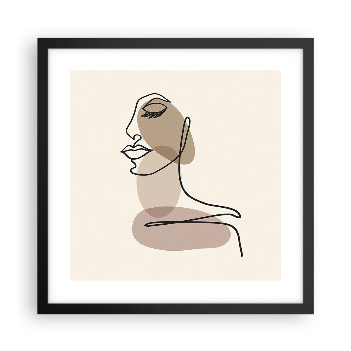 Poszter fehér keretben - Elveszve a saját hangjában - 40x40 cm