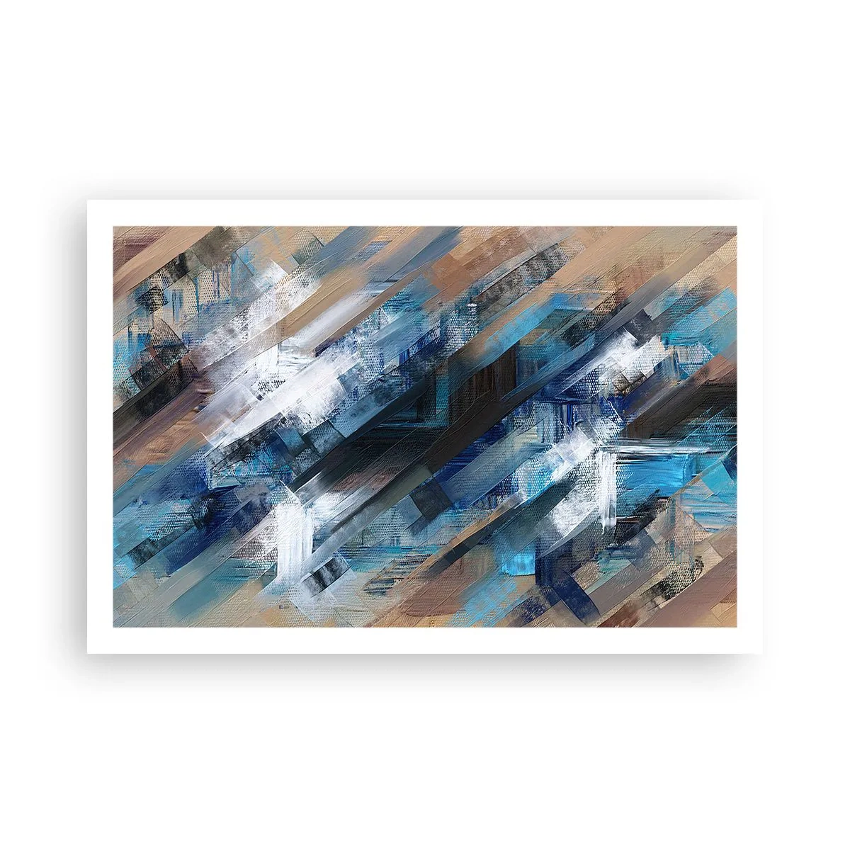 Poszter - Kék ferdén - 91x61 cm