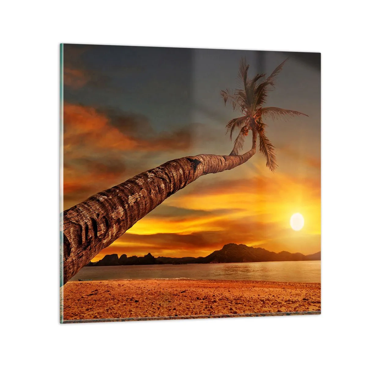 Üveg kép - Egzotikus nyaralás, karibi kaland - 30x30 cm