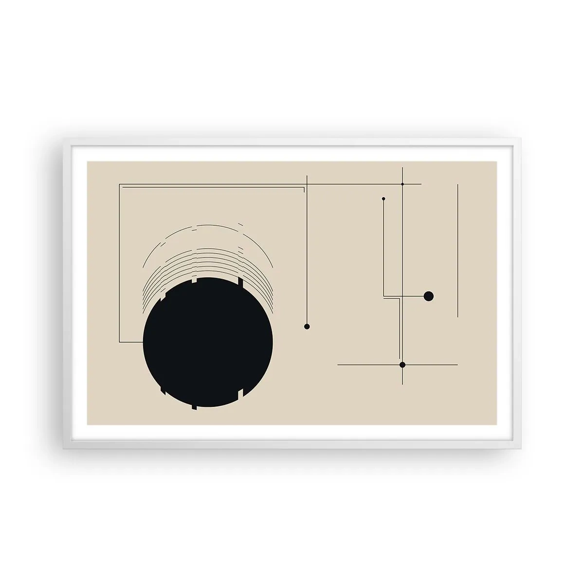 Poszter fekete keretben - Ruganyos és dinamikus kompozíció - 91x61 cm