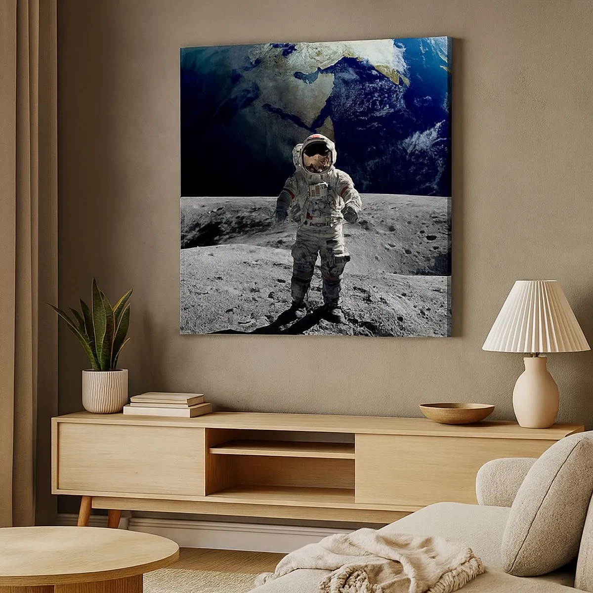 Vászonkép - Üdvözlet a Holdról - 30x30 cm
