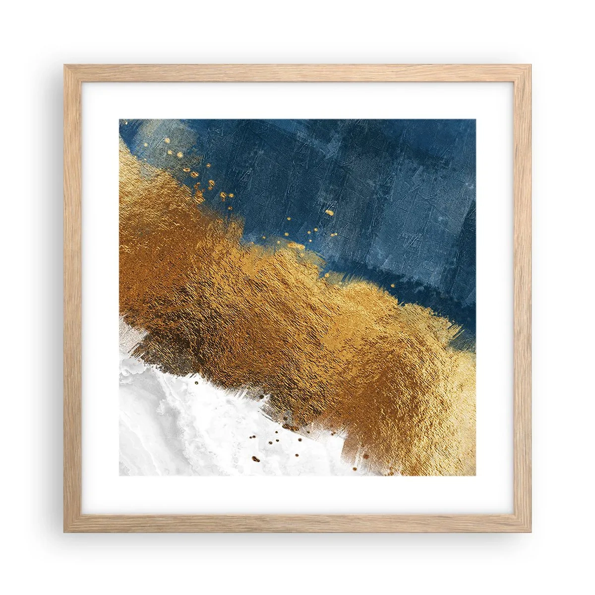 Poszter világos tölgy keretben - A nyár árnyalatai - 40x40 cm