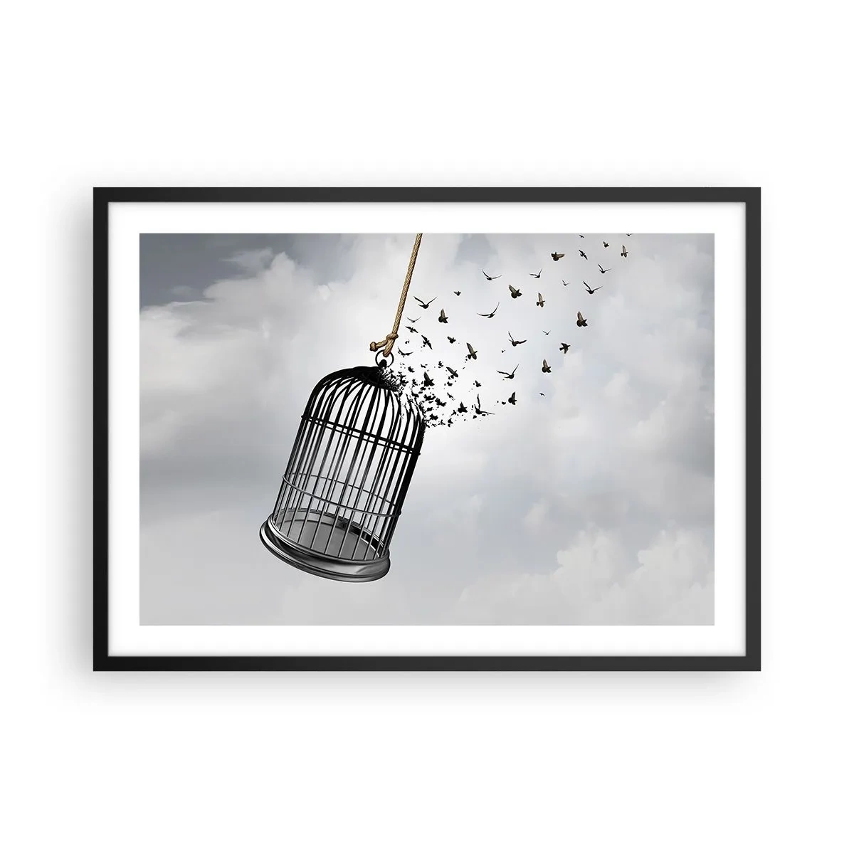 Poszter fehér keretben - Hit... Remény... Szabadság! - 70x50 cm