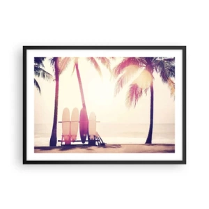 Poszter fehér keretben - Ez  remek nap lesz  - 70x50 cm