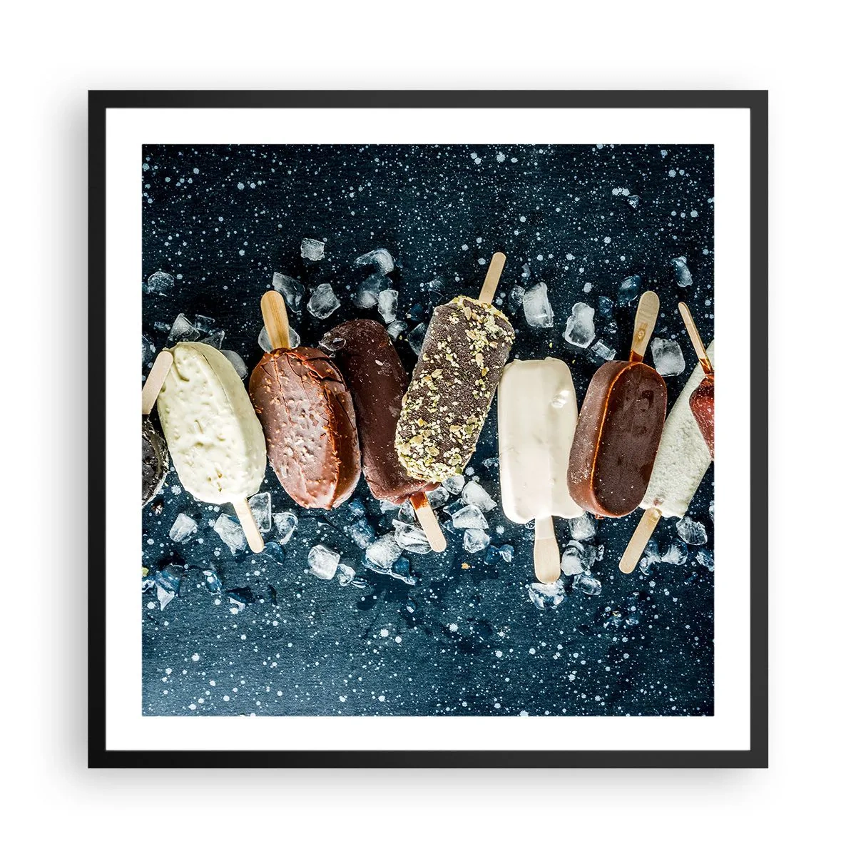 Poszter fehér keretben - A forró nyár íze - 60x60 cm