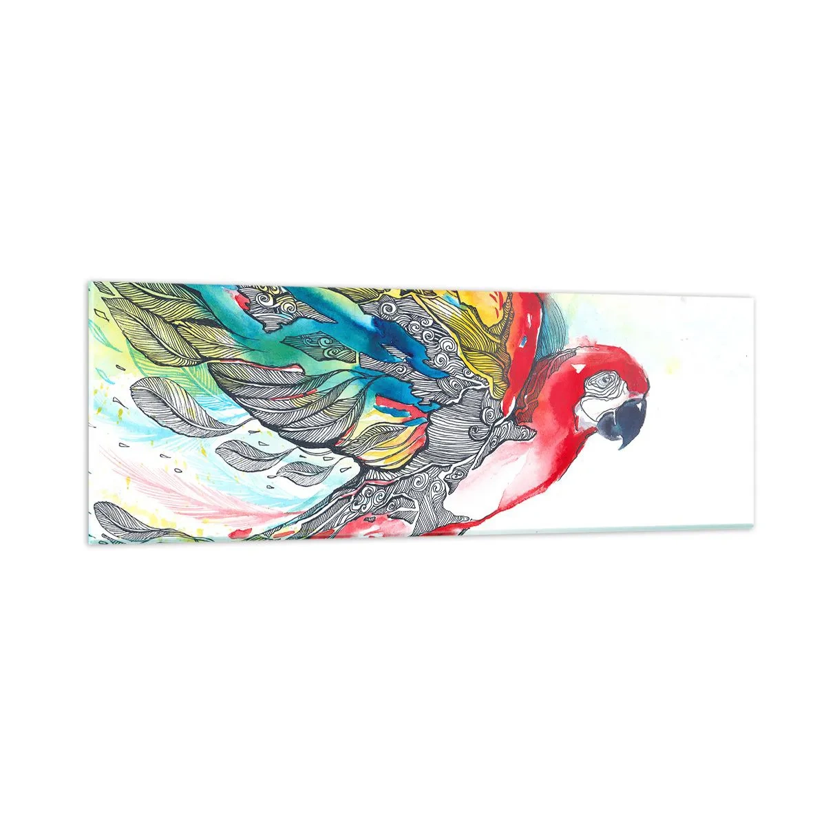 Üveg kép - Élj színesen - 90x30 cm